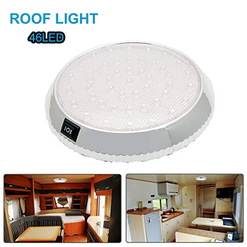 image for MACHSWONLED Ceiling Light, 12V Car Dome Interior Roof Lamp for Motorho