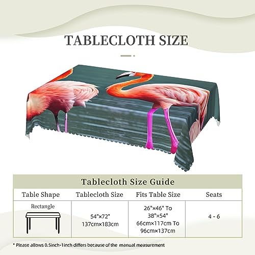 Nappe flamants roses pour table basse et café décorative 137x183 - 7