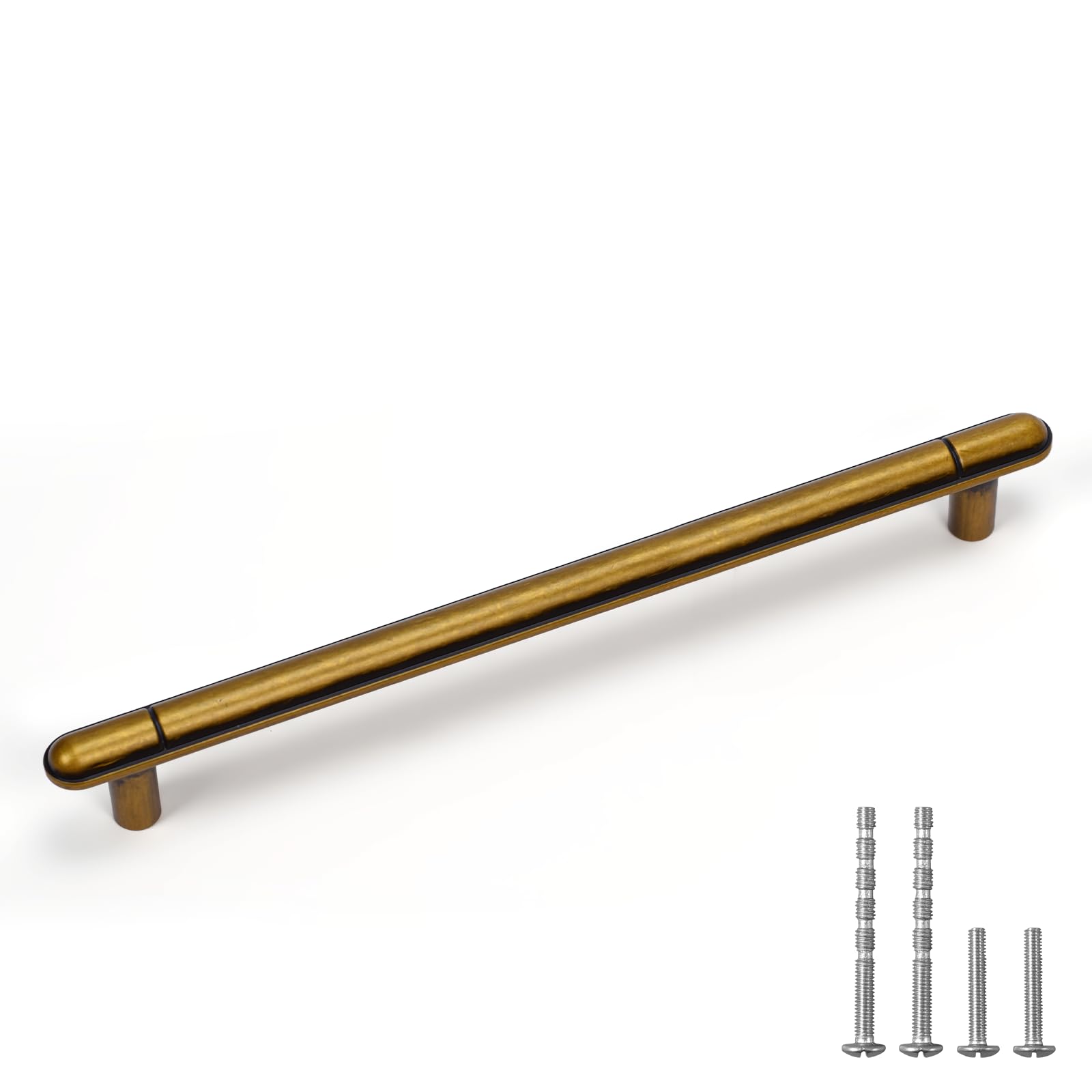 Manijas de cajón de cocina YAGU en latón antiguo de 192 mm y bronce para armarios