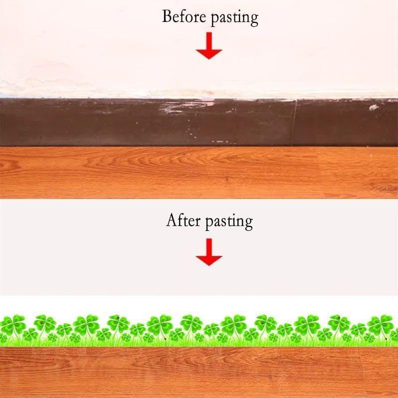 Peel and Stick Wallpaper Border Self-Adhesive Wall Border Sticker Home Ceiling Decorative Border for Bathroom Living Room Kitchen, Yx201, 12cm X 500cm