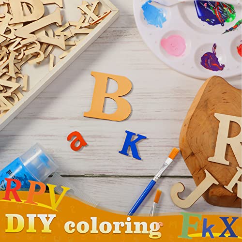 260 Pieces 1 Inches And 2 Inches Wooden Letters Unfinished Wood Alphabet Letter For Crafts Natural Blank Abcs Cutouts Small Home Wall Decor For Learning Painting Letter Board Diy Crafts Gifts #TOP2
