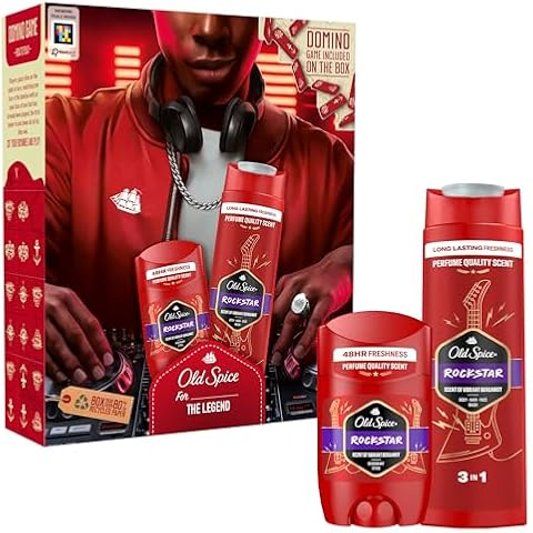 Old Spice Rockstar Gift Set with Deodorant and Shower Gel Cover