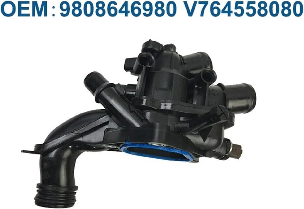 9808646980 Thermostat Hosing Cooling Water Flange Compatible 208 308 3008 1.4 1.6 16VTi / DS3 C3 V764558080(With wire)