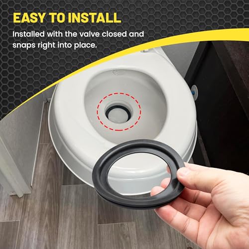 Image of Oyviny Replaces 385311658 RV Toilet Flush Ball Seal for Dometic 300 310 320 Toilet, RV Camper Toilet Seal Gasket Replacement Solve The Leakage Problem, 2 Pack