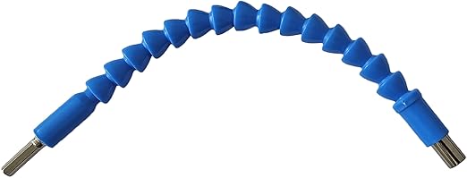 Inditrust Alloy Steel 1/4Inch 6Mm Blue Flexible Extension Screwdriver Hex Drill Shaft 290Mm Flexible Drill Bit Holder Connect Link For Electronic Drill (1 Piece)
