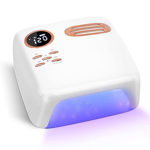 XttnBM - Lámpara de uñas LED UV inalámbrica XttnBM 72 W profesional con 36 cuentas UVLED, batería recargable de 15600 mAh, 4 temporizadores, sensor