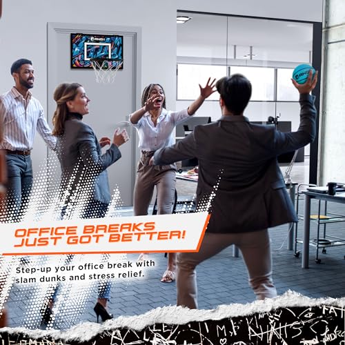 image for AND1 Mini Basketball Hoop: 18”x12” Pre-Assembled Portable Over The