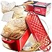 Produktbild Flavemotion Brotbackform mit Deckel  Komplett-SET (Gärkörbchen, Bäckermesser, Teigkarte, Starter-Rezept) auch Kastenform, Gusseisen Topf, Auflaufform, Bräter, Dutch Oven, ROT Emailliert