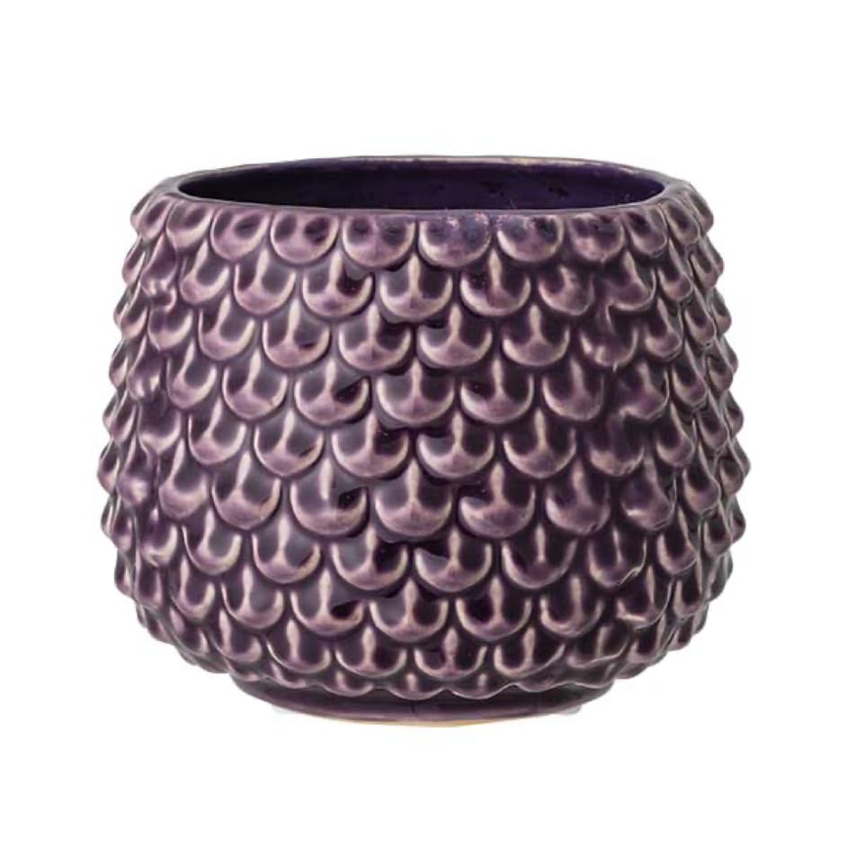 Nordring Maceta Pino - Macetero decorativo redondo para flores e plantas para interiores M (13,5 cm ø), violeta, Cerámica