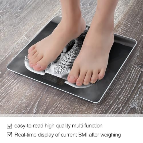 Báscula digital para baño con vidrio templado y pantalla LCD miniatura 5