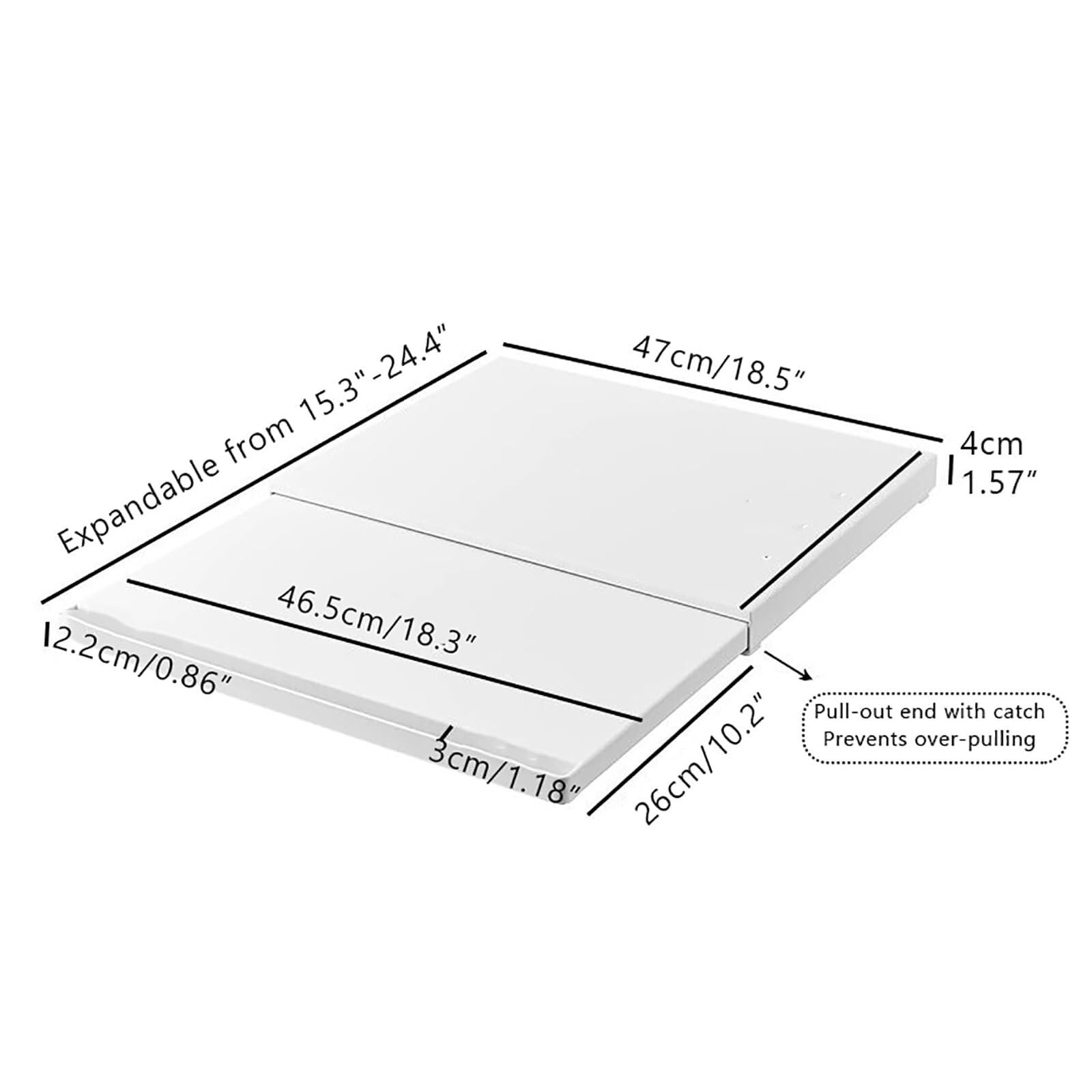 Soporte de acero blanco para microondas con bandeja extraíble y estante para encimera de cocina, perfecto para microondas, horno, cafetera y pequeños electrodomésticos