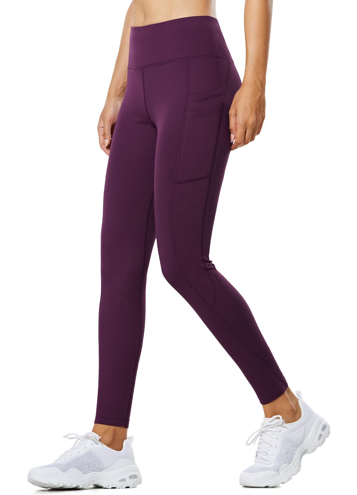 BALEAF Leggings Felpati Donna Invernali Impermeabile Vita Alta Pantaloni Termici Sportivi Trekking con Tasche