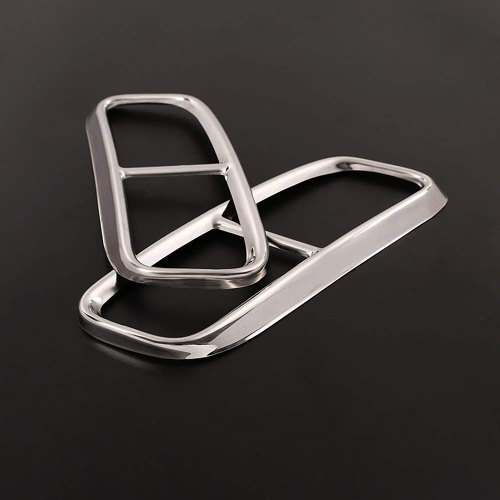 DIYUCAR 2-tlg. Auspuffrohr-Abdeckung Chrom Edelstahl Für Audi Q7 2016-2019