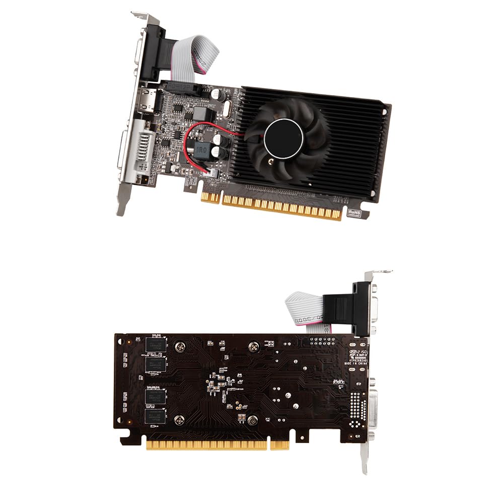 Scheda grafica GT610 PCI-E 16X compatibile +VGA+DVI a basso rumore per PC desktop