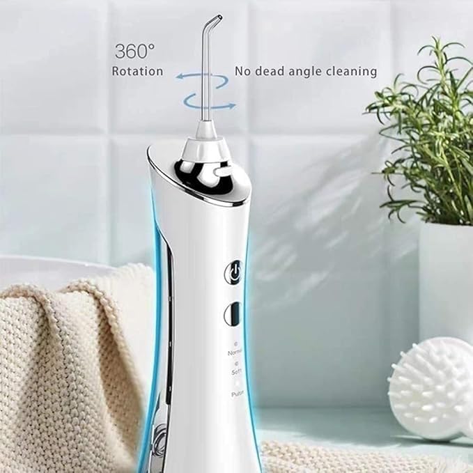 Water Flosser Professional Cordless Dental Oral Irrigator - Portable and Rechargeable Waterproof 4 Modes Water Flosser for Home and Travel, Braces & Bridges Care