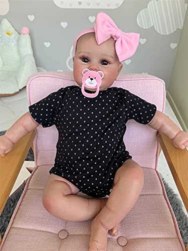 Anano 20 Inch Reborn Baby Dolls Toddler Girl Realistic Silicone Newborn Dolls Sweet Real Life Dolls For Babies #TOP2