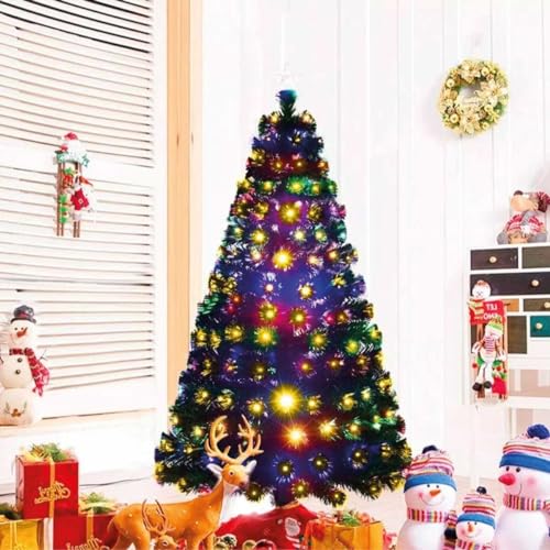 Árvore De Natal Fibra Ótica Cachoeira Led Amarelo 90cm