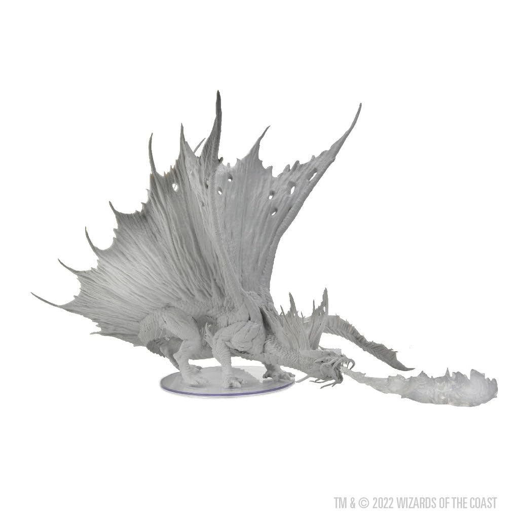 Dungeons & Dragons D&D Nolzur's Marvelous Miniatures: Adult Gold Dragon - Figura RPG non verniciata, innescata e pronta a dipingere fuori dalla scatola, Gioco di ruolo da tavolo, Dungeons & Dragons