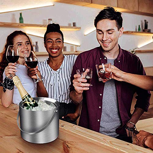 Cubo de hielo de acero inoxidable de 2L: cubitera térmica de doble capa 6