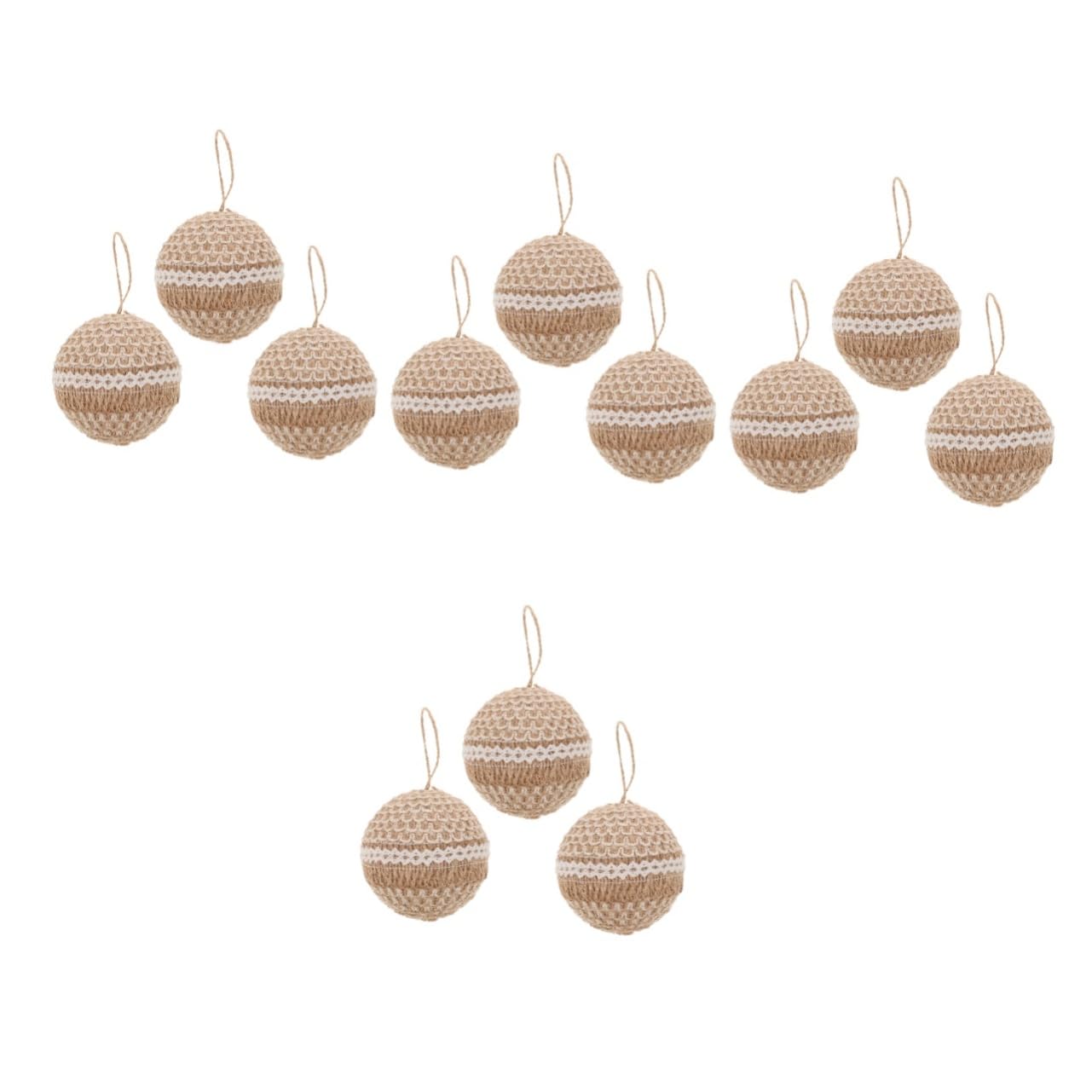 Holibanna Bolas De Navidad De Cuerda Adornos Colgantes para De Navidad De Decoración Festiva para Mesa Y Chimenea 3 Piezas X 4