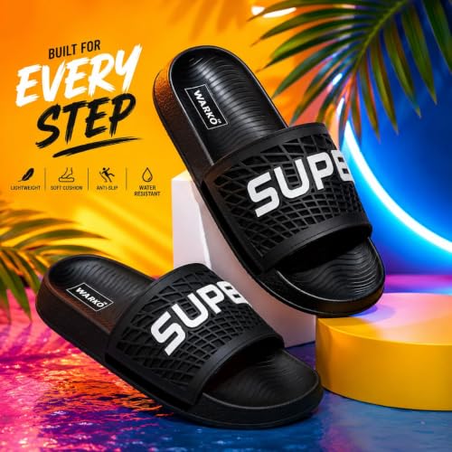 Image of WARKO Slippers For Men | Stylish Chappal For Boys | Soft Cushioned EVA Slides Slipper | Casual FlipFlop Daily Wear Footwear | Indoor Outdoor Use