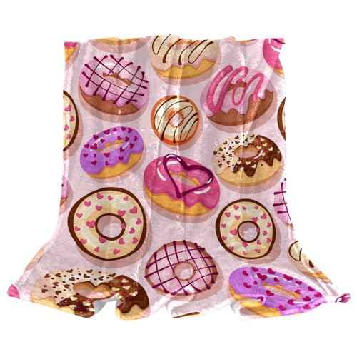 Couverture polaire donuts microfibre chaude et douce jeté canapé plaid - 2