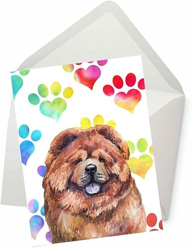 Chow Chow - Tarjeta de felicitación para perro, tarjeta para esposa, marido, novio, novia, perro, mamá, papá, tarjeta para él, su amigo, hermano,
