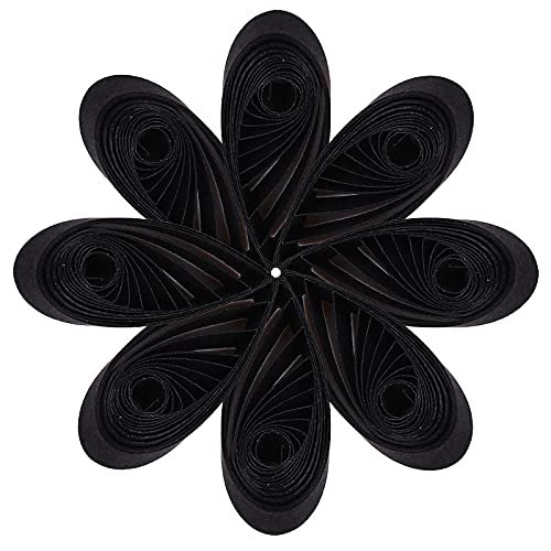 JIAOAO 1 Pack Paper Quilling Strips,Quilling Paper Set Sticky Back 5 Mm Quilling Strips,Strips Quilling Tools and Supplies 5Mm Quilling Paper Strips Set.Black