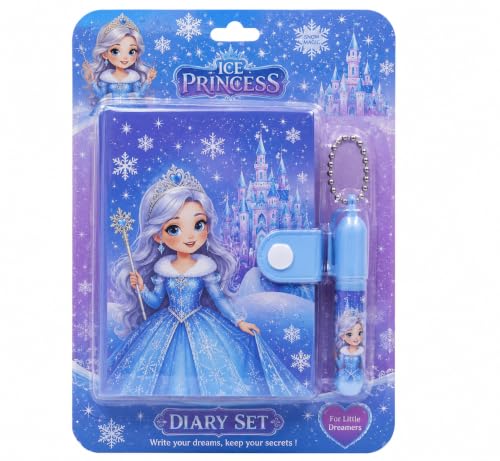 Image of AK Store Cartoon Pocket Diary with Pen, Writing Notebook for Kids Boys Girls, Cartoon Stationery Set for Students Children Birthday Return Gift (Princess Girls)