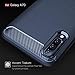 Galaxy A70 Case, SKTGSLAMY Carbon Fiber Soft TPU Scratch Resistant Shock Absorption Case Cover for Samsung Galaxy A70 (Blue)