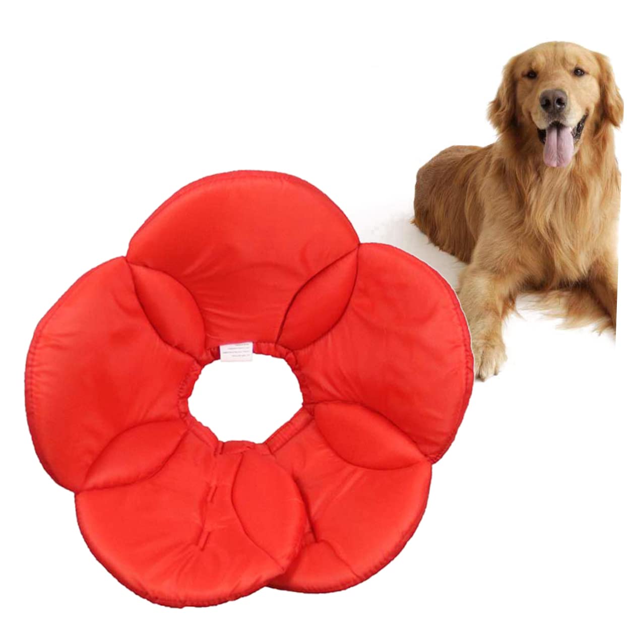 YARNOW 3 Fundas Protectoras para Collar De Perro Elegantes De Esponja con Diseño Floral De Poliéster Color Rojo Ajuste Cómodo para Tu Mascota.