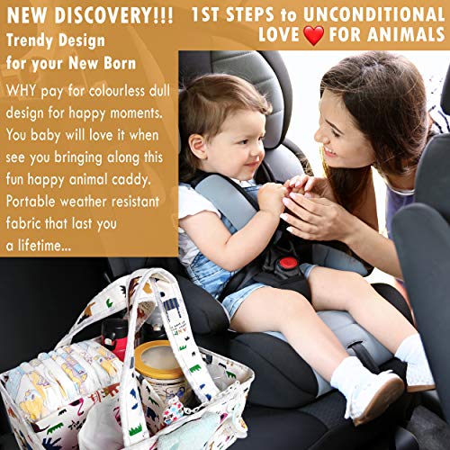 Billionboxes Diaper Bag Organizer Newborn Boy – Extra Large Caddy Organizer, Portable Nursery Organizer Baby Basket For Baby Necessities And New Born Babies Items. Baby Shower Gifts For Boys & Girls #TOP3