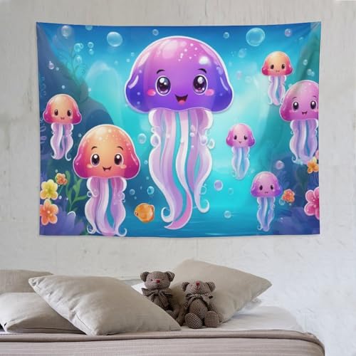 Tapisserie Jellypoisson PAZZK 150x200cm pour salon moderne et ambiance cosy