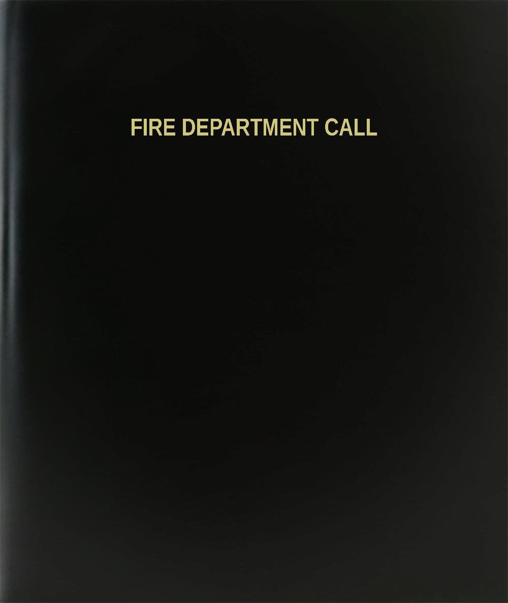 BookFactory Fire Department Call Log Book/Journal/Logbook, Black Hardbound (XLog-120-7CS-A-L-Black(Fire Department Call Log Book))