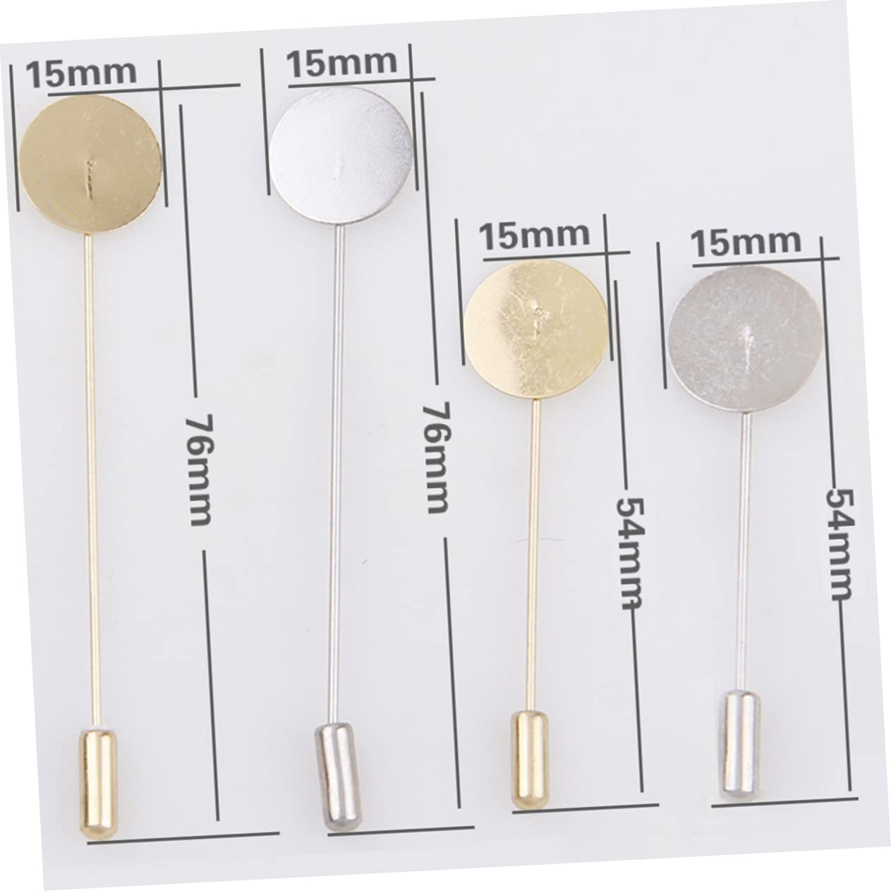 STOBOK 150piezas Tray De Seguridad Redondo Para Broches De Accesorios De Joyería Alfileres De Moda Para Sombreros Bufandas y Trajes Plateado