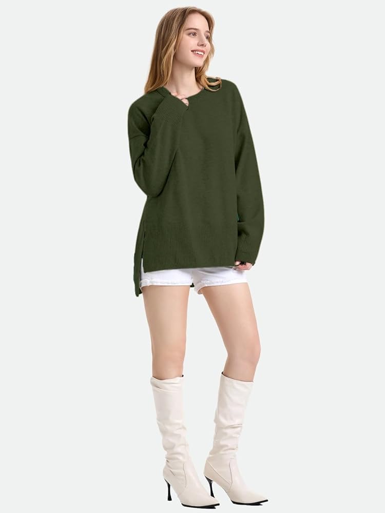ZANZEA Women's Fall Sweaters 2025 Oversized Loose Long