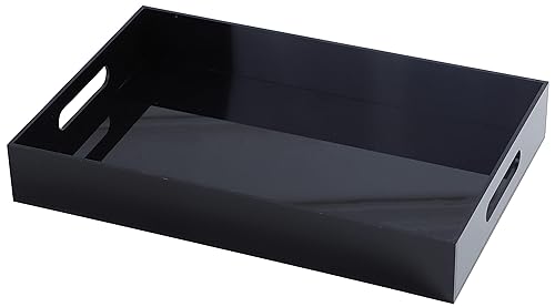 Sooyee Acrylic Serving Tray with Handles,16" x 12" Decorative Tray