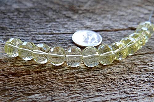 Quartz Citron AAA 9x7mm perles rondelles facettées Lemon Quartz pour bijoux