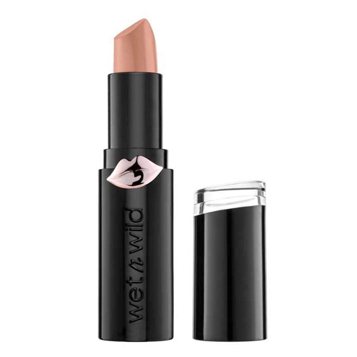 Wet n Wild, Megalast Lipstick, Long-lasting Matte Lipstick with Daily Moisture, Extra-smooth Formula with Microspheres, Natural Marine Plant Extracts, Coenzyme Q10 and Vitamins A & E, Never Nude