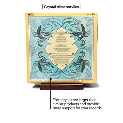 Étagère à Vinyle MÖNKE - Support Murial Pour Disques - Bois Massif Marron - Design Minimaliste