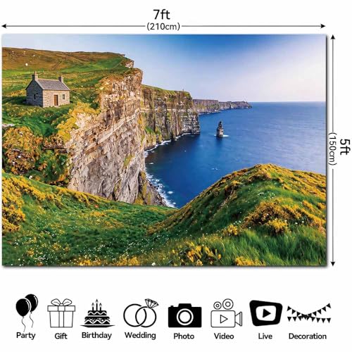 Fondo Fotográfico Cliffs of Moher 7x5ft miniatura 3