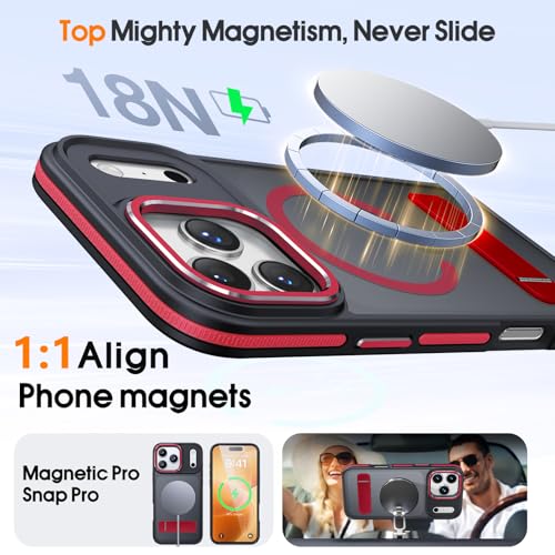 Coque iPhone 17 Pro béquille pour éviter les chutes et traces de doigts