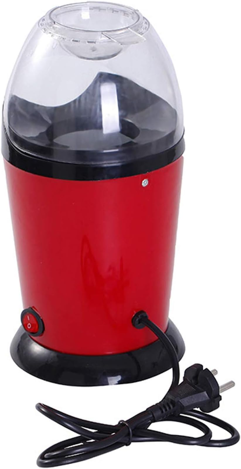 CUSMA Macchina per Popcorn Ad Aria Calda, Macchina per Popcorn Elettrica Senza Olio da 1200 W con Misurino da 60 G E Coperchio Superiore, per Casa, Carnevale E Feste