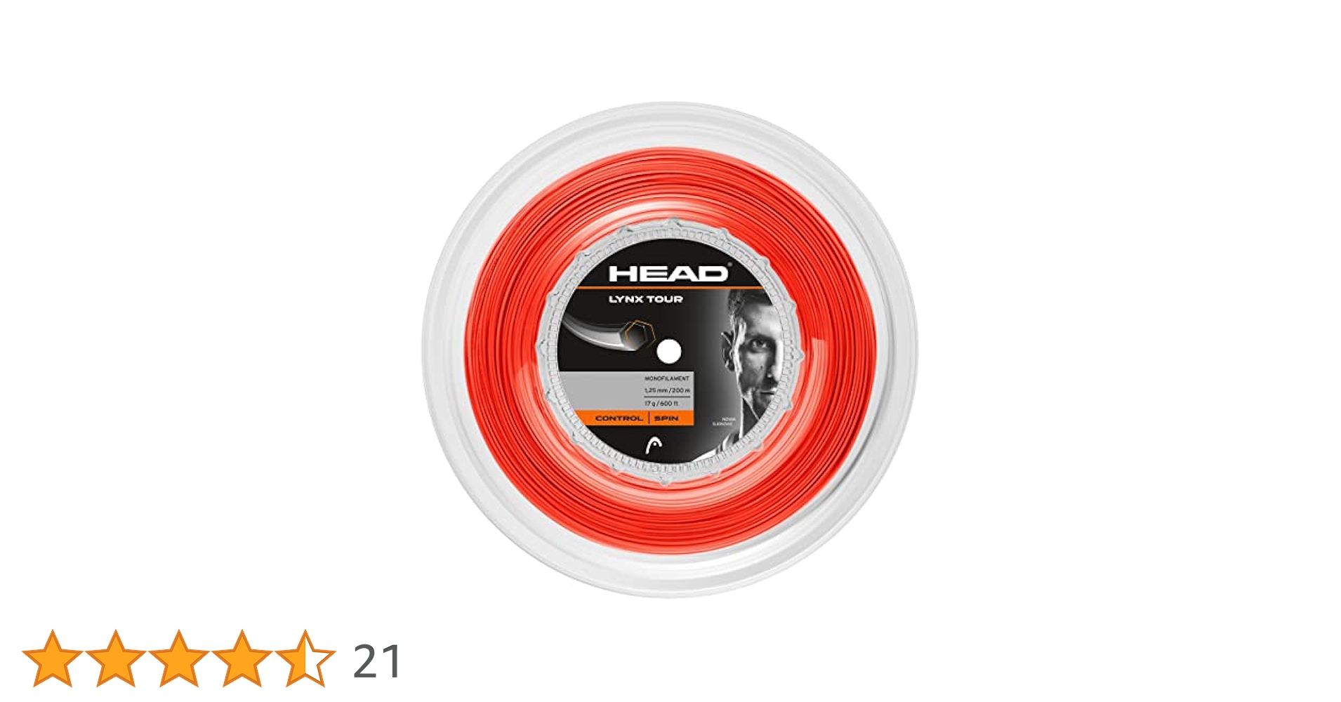 HEAD Lynx Tour 200m Reel Tennis String, Orange, 16 : Amazon