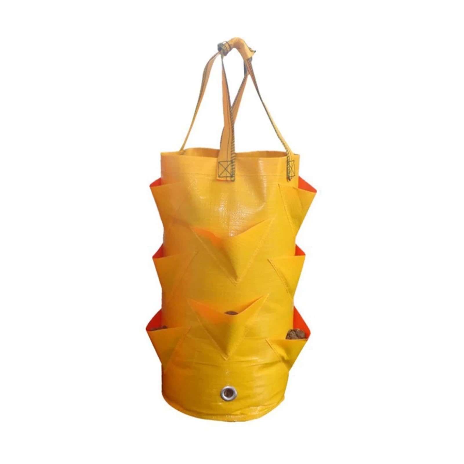 EYRMQWJPC Fabric Plant Growing Bags, Plant Grow Bags 3 gallon Multicolor For Strawberry Vegetables Herbs Flowers(Yellow)