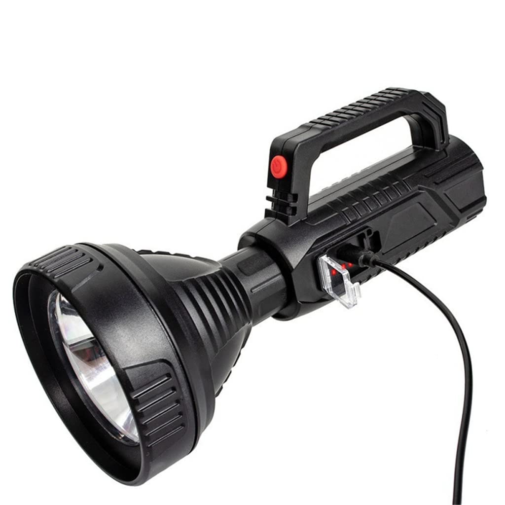Lámpara portátil, Faro Recargable por USB, Reflector de Largo Alcance de Alta Potencia, Linterna Deslumbrante, lámpara portátil para Exteriores (A 19,5 * 8,5 cm)