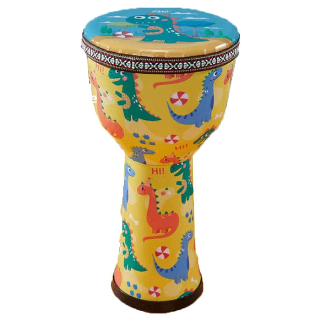 LIOONS Unique Tambour chaman Tambour Vintage avec djembés en Tissu, Corps de Tambour Tambour à Main Durable Construction en PVC Instruments de Musique Traditionnels Tambour éthéré Belle Voix