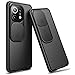 Produktbild CE-Link Kompatibel mit Xiaomi Mi 11 5G Hülle Kameraschutz mit Slide Kamera Abdeckung Ultra Dünn TPU Bumper PC Stoßfest Kratzfest Handyhülle - Schwarz