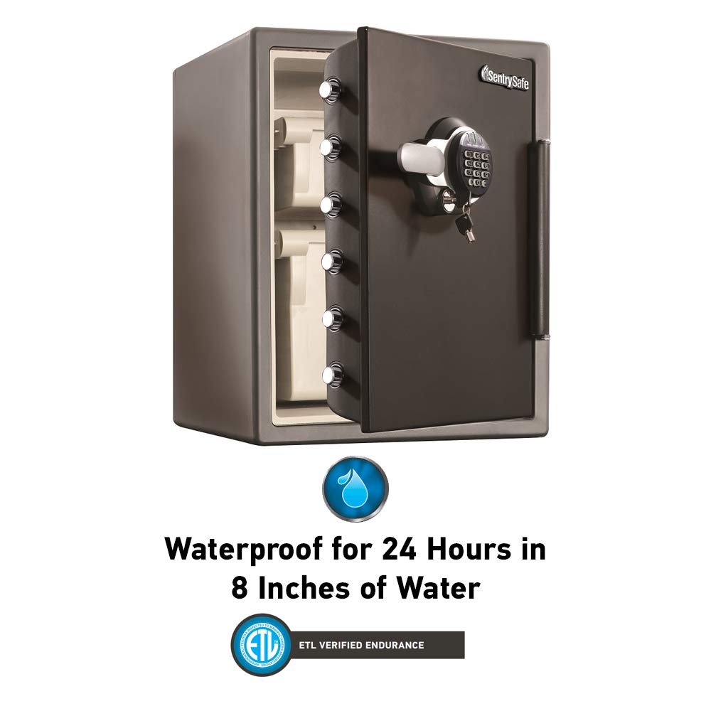 SentrySafe SFW205GQC Fireproof Safe and Waterproof Safe with Dial Combination 2.05 Cubic Feet GrayBlack & 914 Tray Accessory for SFW205 Fire Safes product thumbnail 5
