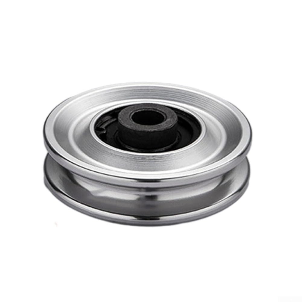 Aluminium-Legierung Seilrolle Rad 6202RS Lager Silent Roller für Fitness Riemenscheibe Block CNC-gefrästes Fitnessstudio Ersatzteil Silber 54-160 mm (152 mm)